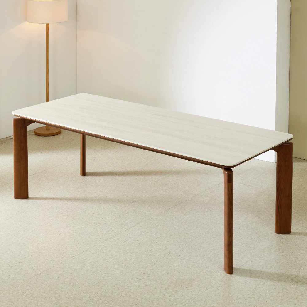 스코나 아벨스 애쉬 원목 포세린 세라믹 6인 8인 2000 식탁 테이블