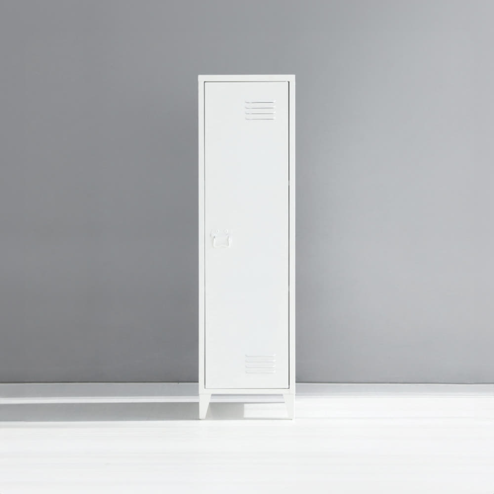 MKB 앤틱캐비넷 세로중 1문 수납장 385x400x138mm, 3단, 화이트 6125.6858 - 메인 이미지