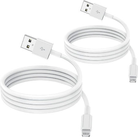 [해외]새 버전 iphone 충전케이블 MFi 인증 제품 2M2세트 충전기 USB-A to Lightning iPhone 고속 최대 2.4A의