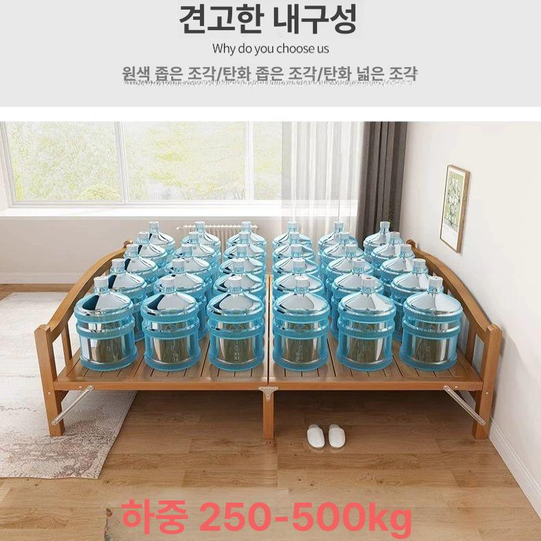 침대 접이식 대나무 싱글 가정용 휴식 간이침대 탄화 좁은판 192x60x30cm - 상세 이미지 5