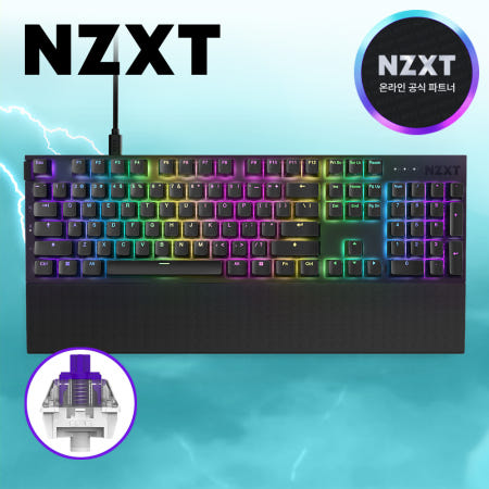 [국내정발] NZXT FUNCTION2 FULL 8K 키보드 블랙, 광적축, 40g
