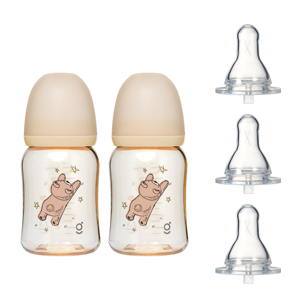 [젖꼭지 세트] PPSU 꿈찾는 곰 젖병150ml2개 아이쏙3개 제품 이미지