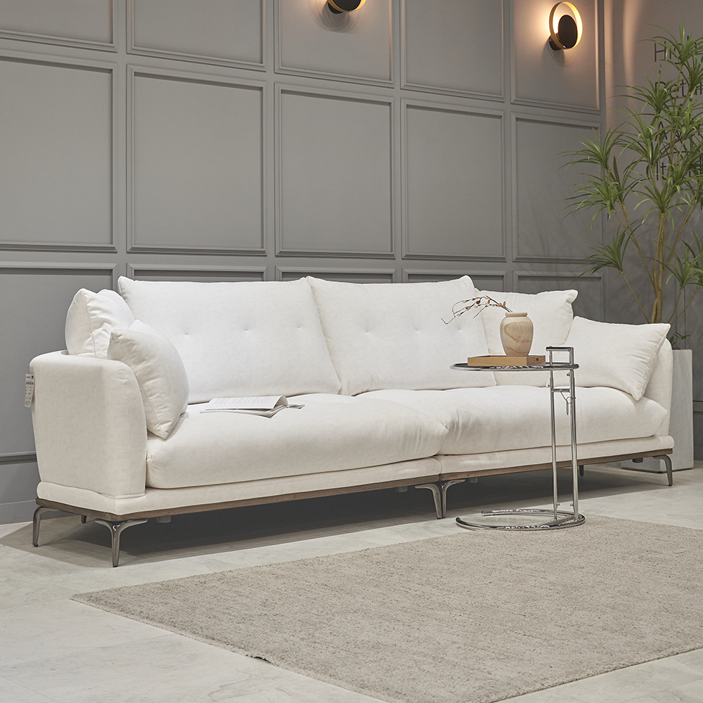 페다 퍼시 아쿠아텍스 패브릭 원목 소파 4인용