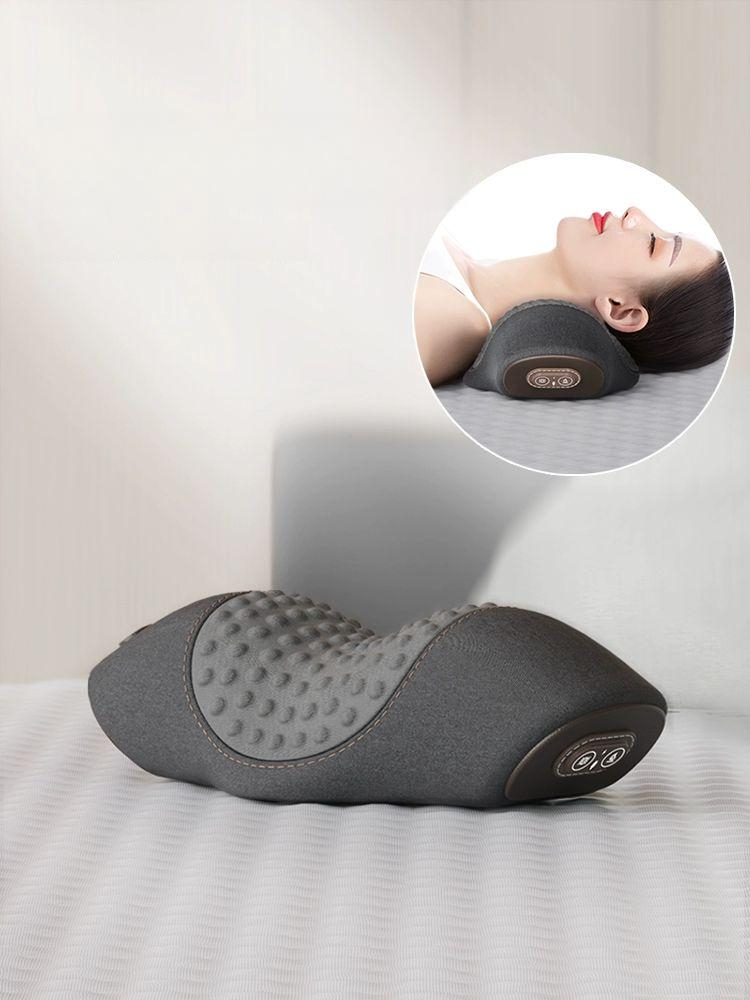 쿠션 베게 목통증 거북목 선물 해소 원통형 푹신한 일자목 기본형-클래식 그레이 - 상품 이미지