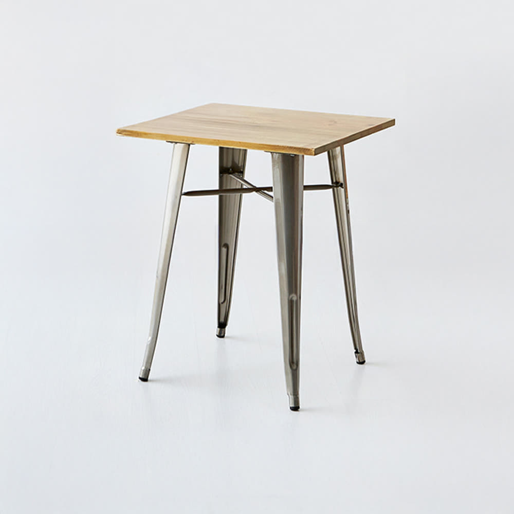 600 원목상판 빈티지테이블 T1101-60W 600mm, 건메탈 5620.9898