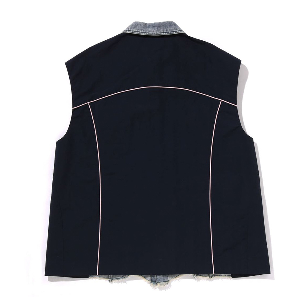 베이프 우먼즈 자켓 BAPY FABRICMIXED VEST JACKET YL20-240-307 - 상세 이미지 2