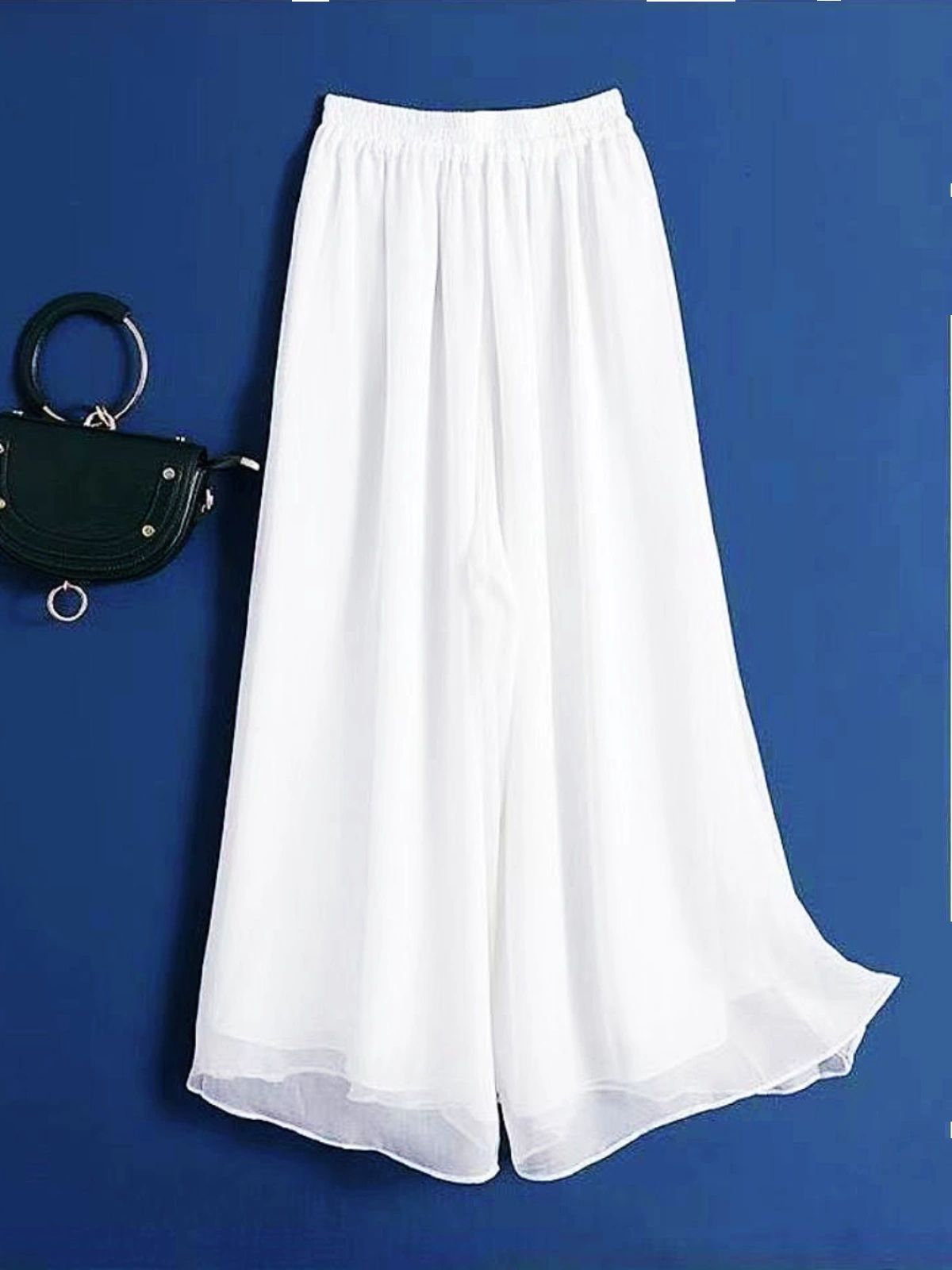 풀치마 속바지 한복 연습복 쉬폰 무용 한국무용속바지 한국 워십복 화이트 긴바지 95cm 일반핏 M 40~50kg - 상세 이미지 2