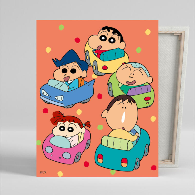짱구 보석비즈 십자수 캔버스형 40x50cm 짱구와 카트레이싱 - 상품 이미지