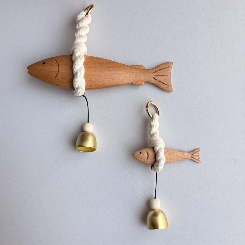 액막이 명태 북어 명주실 도어벨 10cm 풍경종 현관종