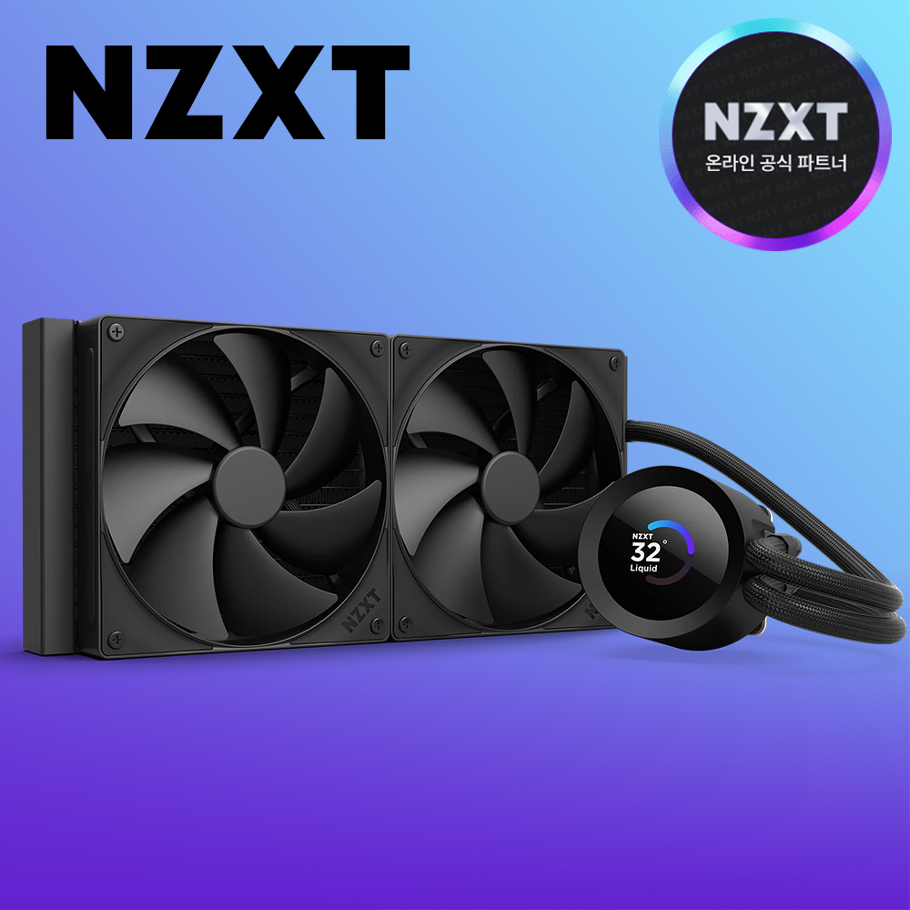 [국내정발] NZXT 크라켄 PLUS 280 수냉쿨러 블랙