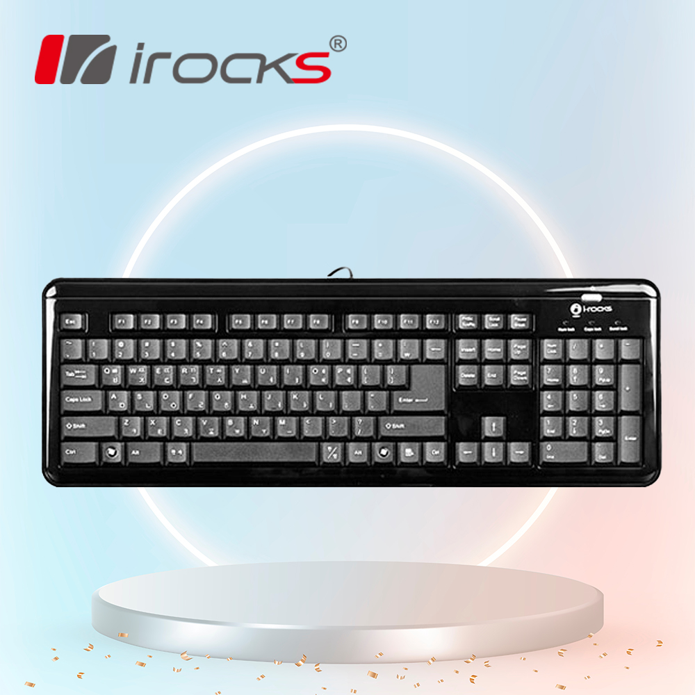 [국내정발] 아이락스 KR-6170 X-SLIM USB 키보드 블랙 - 상품 이미지