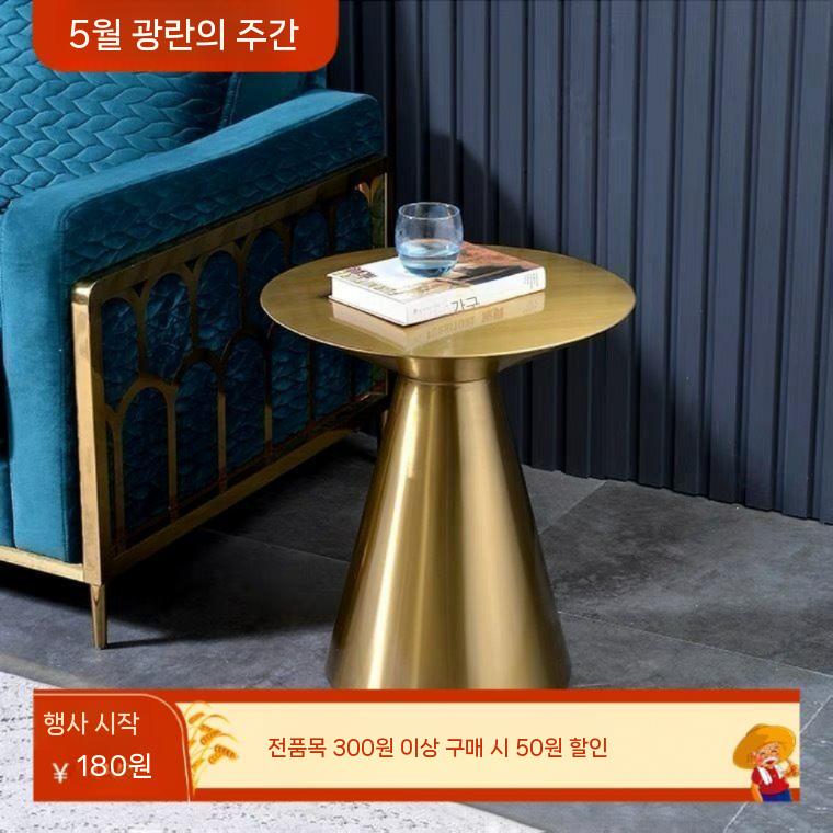 스테인레스 사이드테이블 골드 스텐 서랍 거실 - 상세 이미지 2