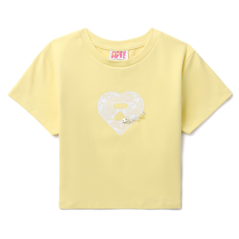베이프 우먼즈 반팔티 LACE HEART GRAPHIC SLIM CUT TEE CK20-209-012 - 상세 이미지 3