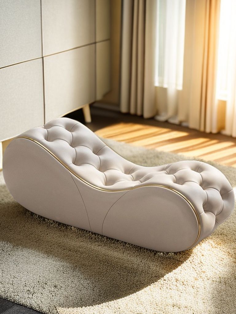 러브쇼파 러브체어 커플쇼파 라운지 무중력의자 모텔 s자 두꺼운 가죽 라텍스 착용감 센드 필로우 - 상품 이미지