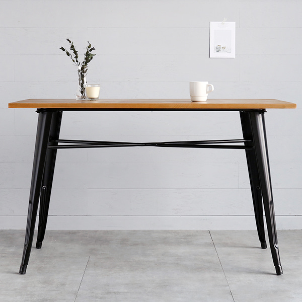 1200 원목상판 빈티지테이블 1020W 1200mm, 블랙 0557.9331