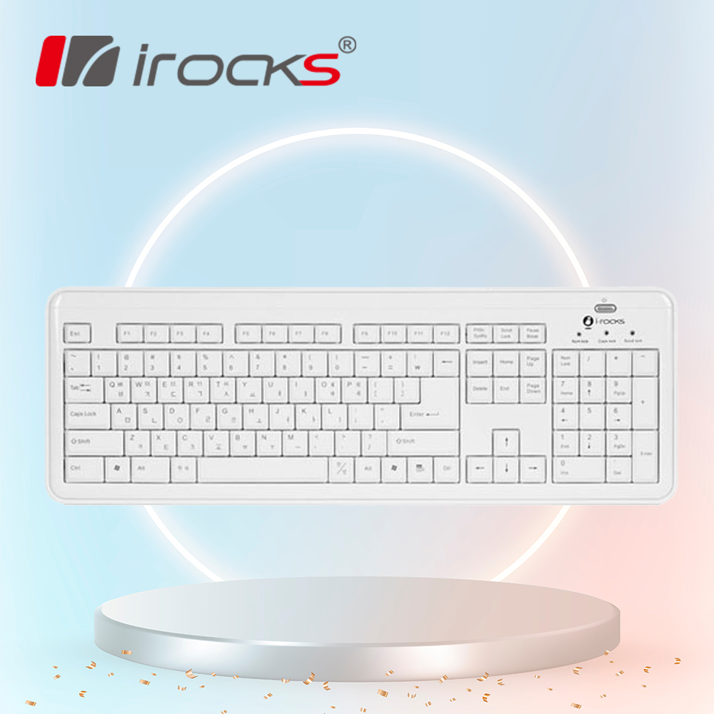 [국내정발] 아이락스 KR-6170 X-SLIM USB 키보드 화이트 - 상품 이미지