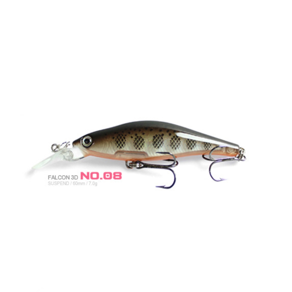 캣츠크로우 팔콘 3D 60SP 서스펜딩 쏘가리 미노우 08, 7g - 상세 이미지 3