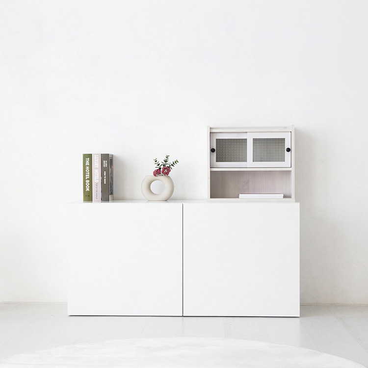 피크 2문 넓은수납장 605 1195X415X600MM, 2단, 화이트 0020.9799 - 상세 이미지 4