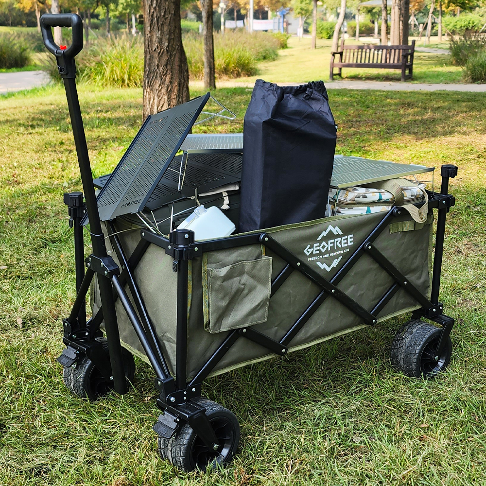 지오프리 메쉬 캠핑 웨건 캠핑 카트 접이식 수레