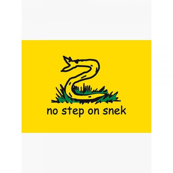 Sanders Stickers No Step on Snek 옐로우 앤 블랙 플래그 헬리콥터 라이드 ANCAP Libertarian MAGA Kekistan 재미있는 키디시 스네이... 