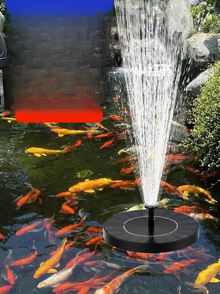워터펌프 정원꾸미기 가정 분수 마당 태양열 물고기 연못 일반형 태양광-130mm 수중 분수 - 상품 이미지