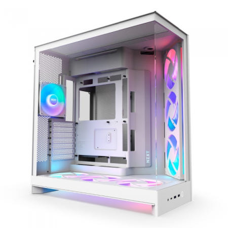 NZXT H9 Flow RGB PLUS V2 컴퓨터 PC케이스 (화이트)