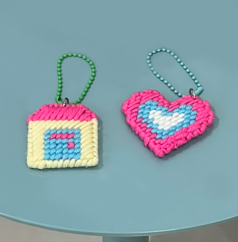 캐릭터 스티치 망 뜨개 키링 만들기 diy 키트 풀패키지 세트 튤립 곰돌이 미술 활동 체험 - 상세 이미지 4
