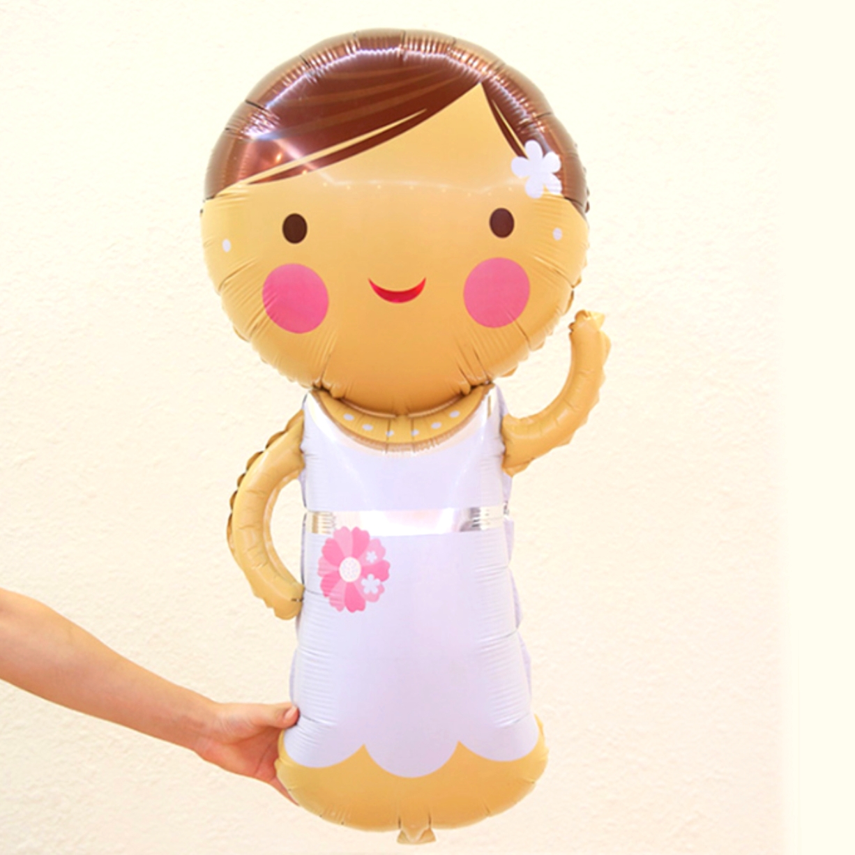 사람모양신부캐릭터 웨딩드레스은박풍선 웨딩홀장식풍선 103cm - 메인 이미지