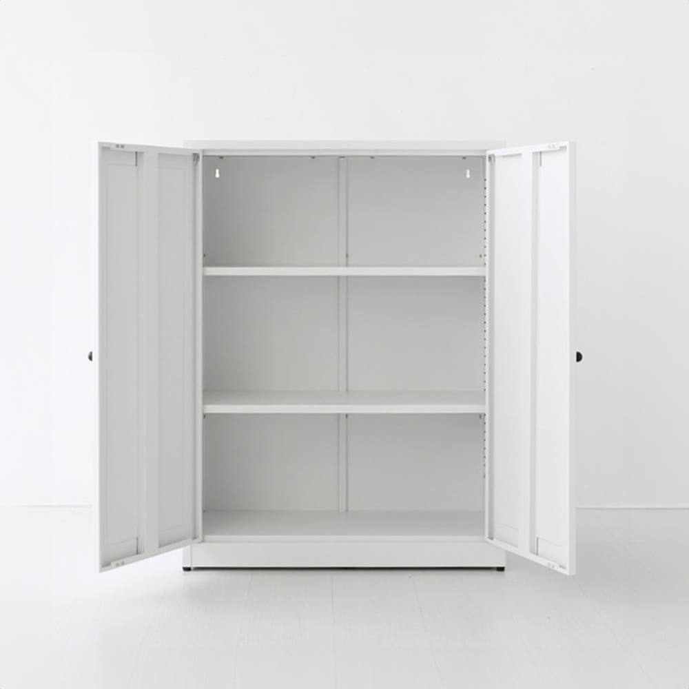 MKB 빈티지캐비넷 세로중 2문 수납장 일반형 화이트 800x350x1080mm, 3단, 화이트 8148.5713 이미지 7