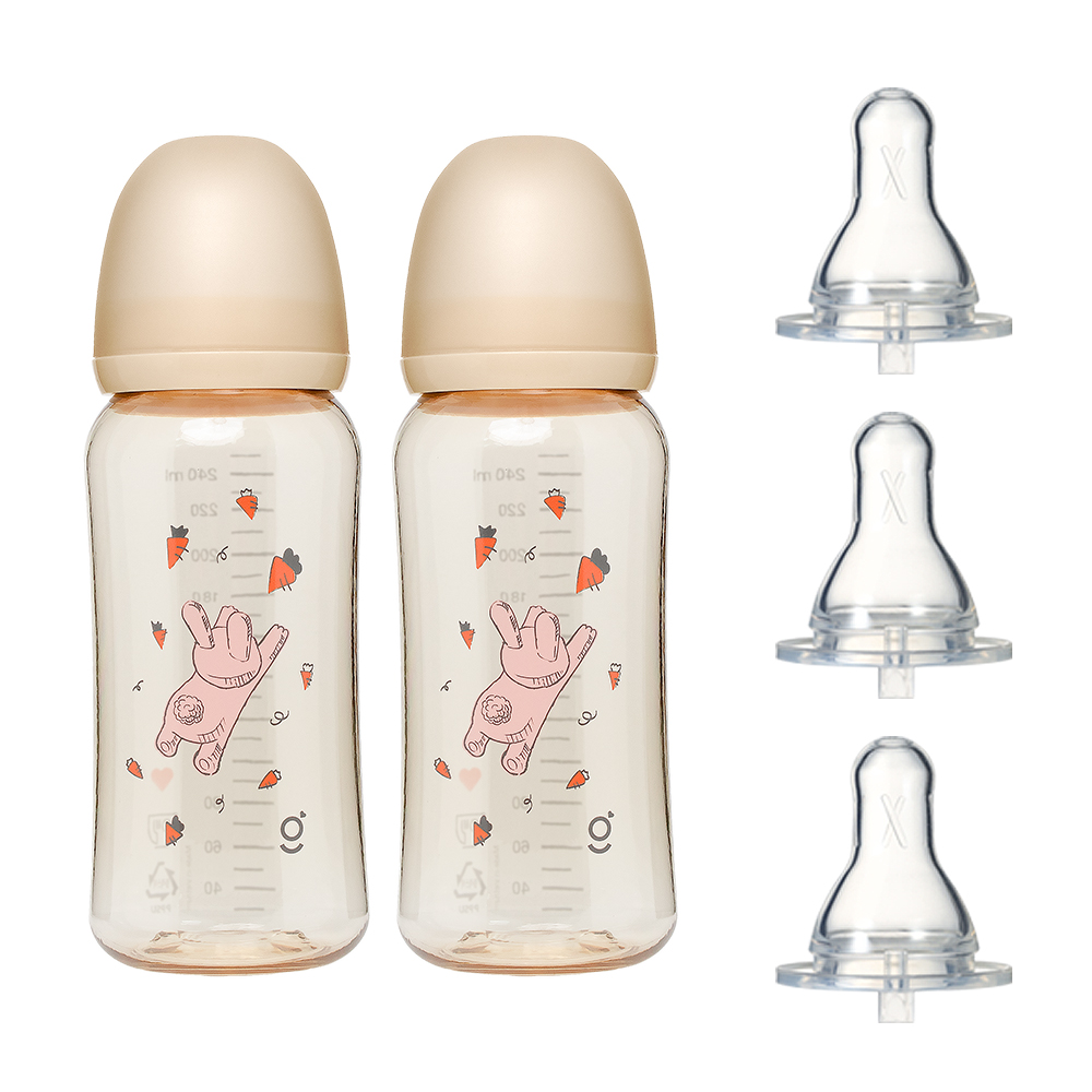 [젖꼭지 세트] PPSU 꿈찾는 토끼 젖병250ml2개 아이쏙3개 제품 이미지