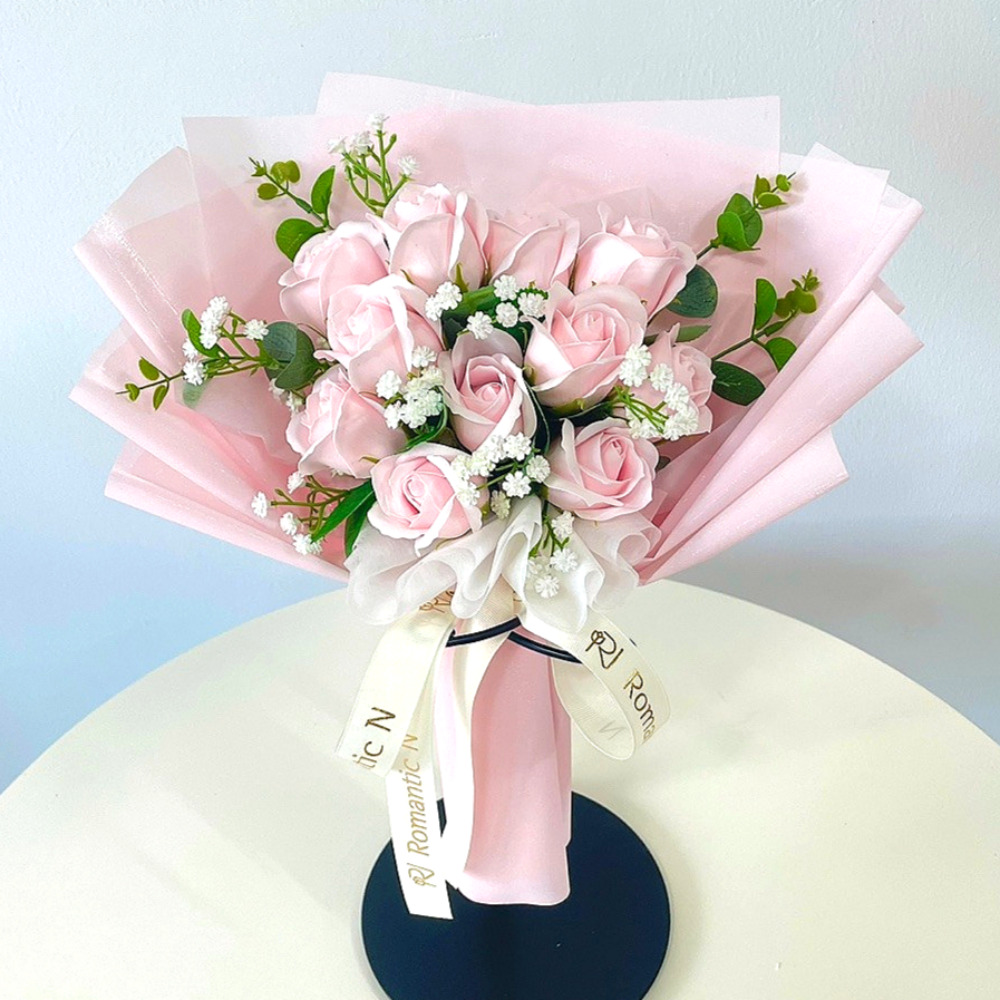 비누꽃다발 장미 11송이 선물 졸업꽃다발 입학식 생일선물 - 상세 이미지 4