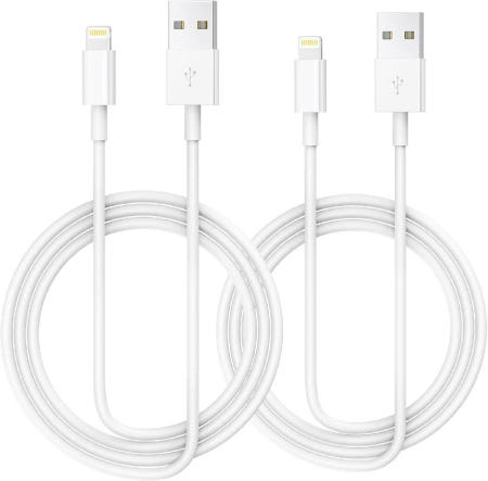 [해외]충전케이블 YOWESH Rapid MFi 인증 제품/2개 1.5m세트 USB-A to Lightning 최대 2.4A 고속 USB iPhon