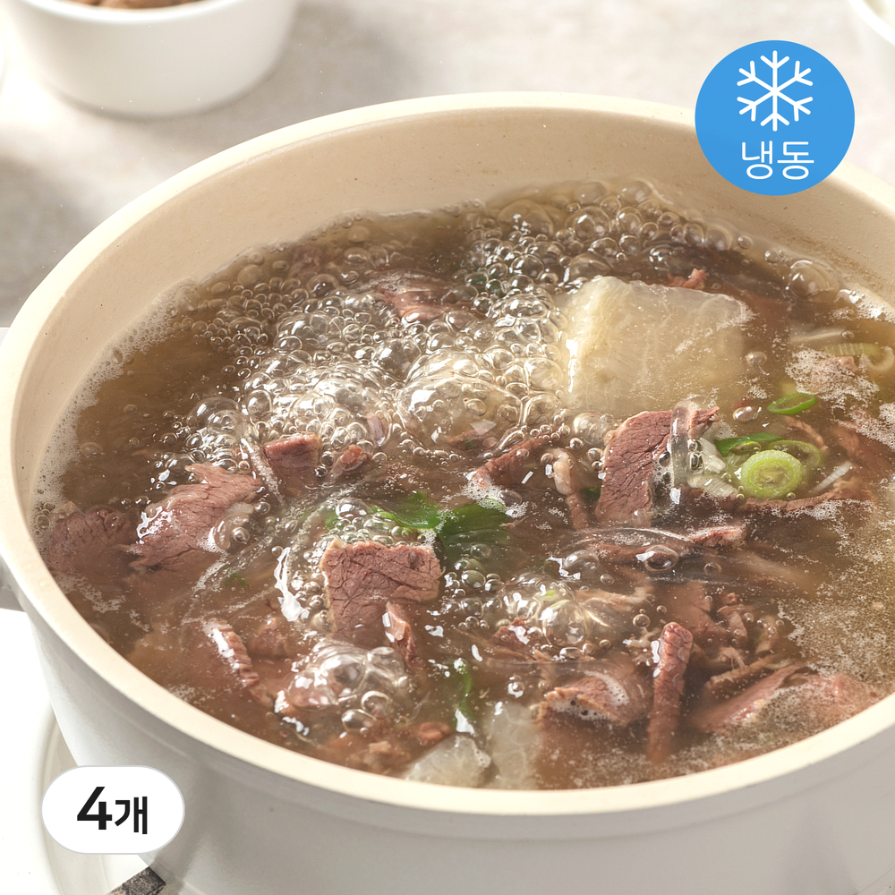 뼈없는갈비탕 고기많은 순살 한우 갈비탕 3인분 1.1kg 4개