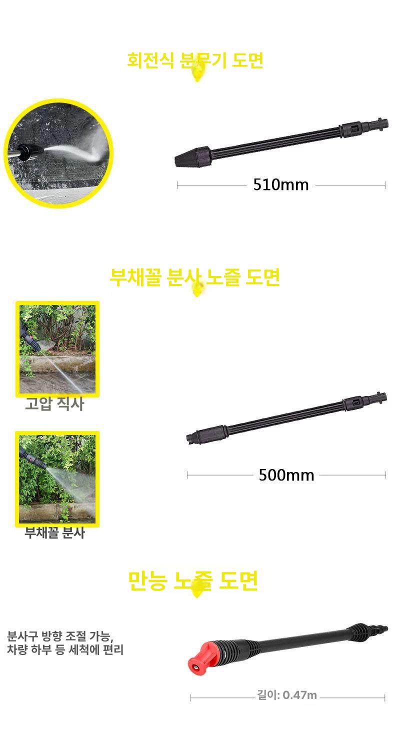 도로 청소기 물 청소 이동식 노즐 작업장 차량 보호 타올 세트 - 상세 이미지 4