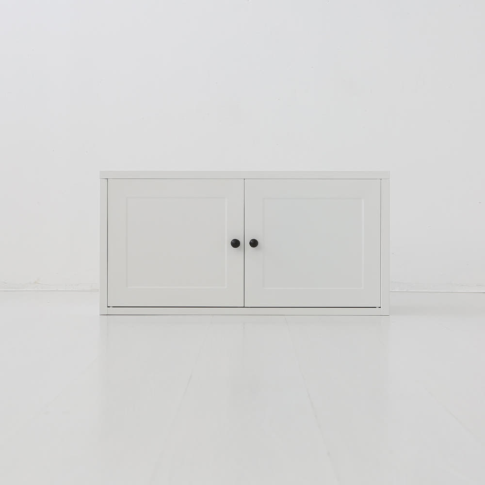 MKB 빈티지박스캐비넷 2문 수납장 일반형 800X350X400MM, 2단, 화이트 2443.1229 - 상세 이미지 3
