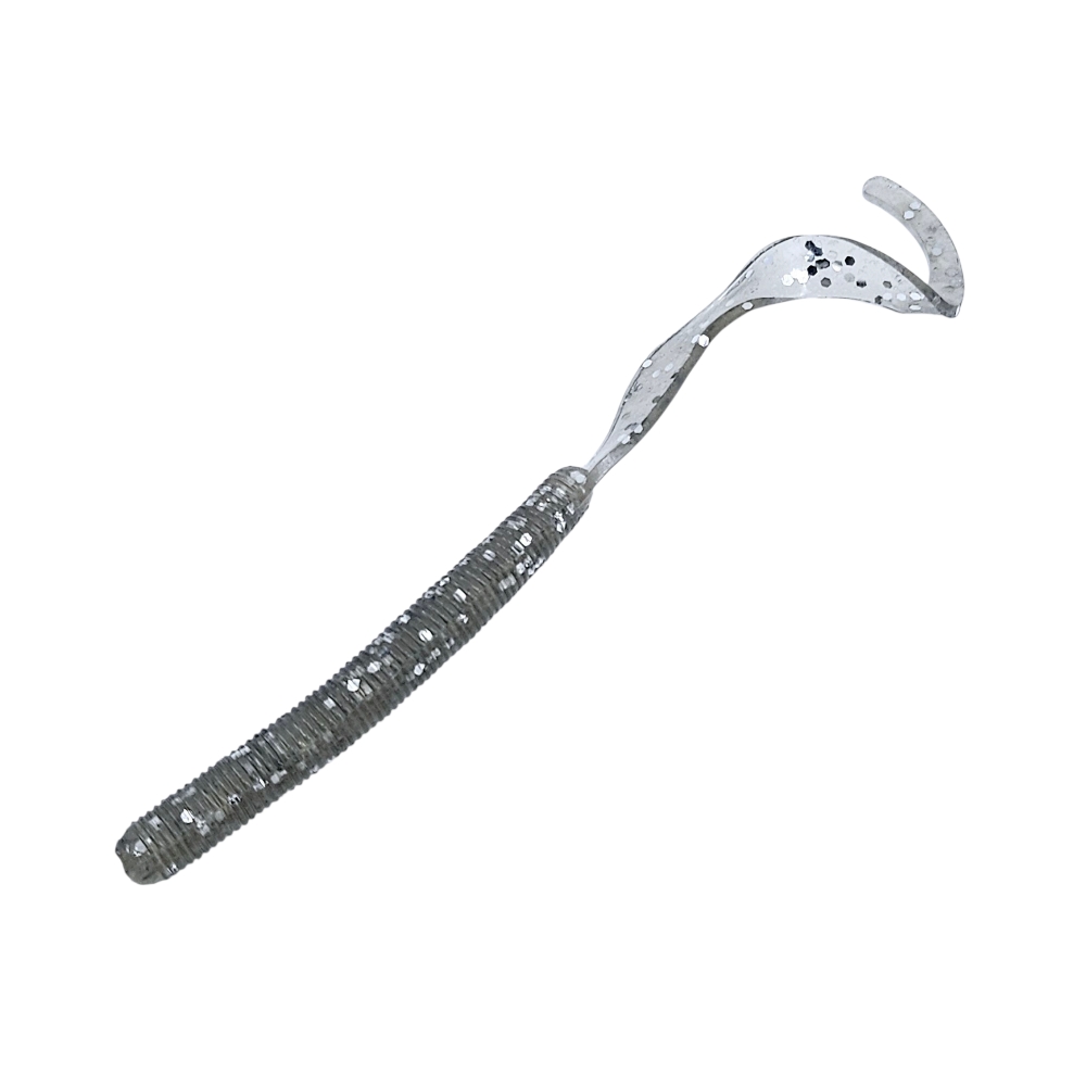 캣츠크로우 컬리테일 C테일 배스웜 광어 선상 캐스팅 033 스모크 실버 블랙, 10cm(4인치) - 상세 이미지 2