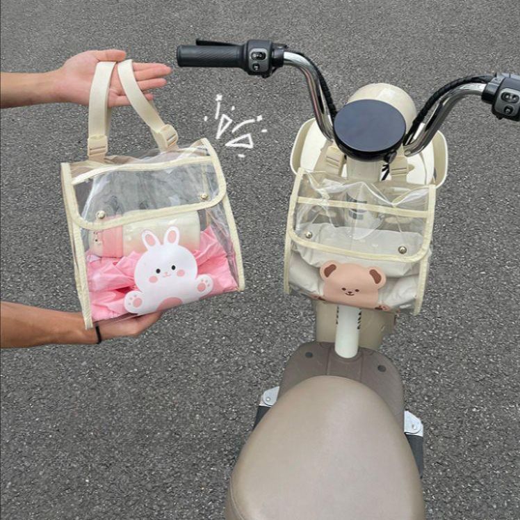 스쿠터 핸들가방 전기자전거 오토바이 방수 프론트 가방 곰 / 투명 / 다리 걸리지 않음