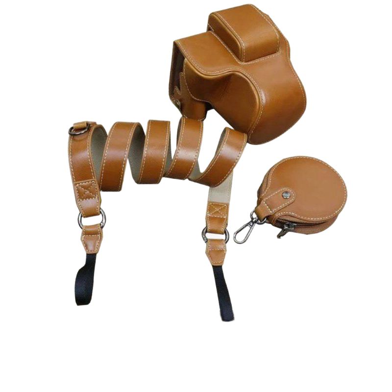 캐논 EOS R50 R100 카메라 가방 고급 가죽 케이스 베이스 보호 커버 - 상세 이미지 2