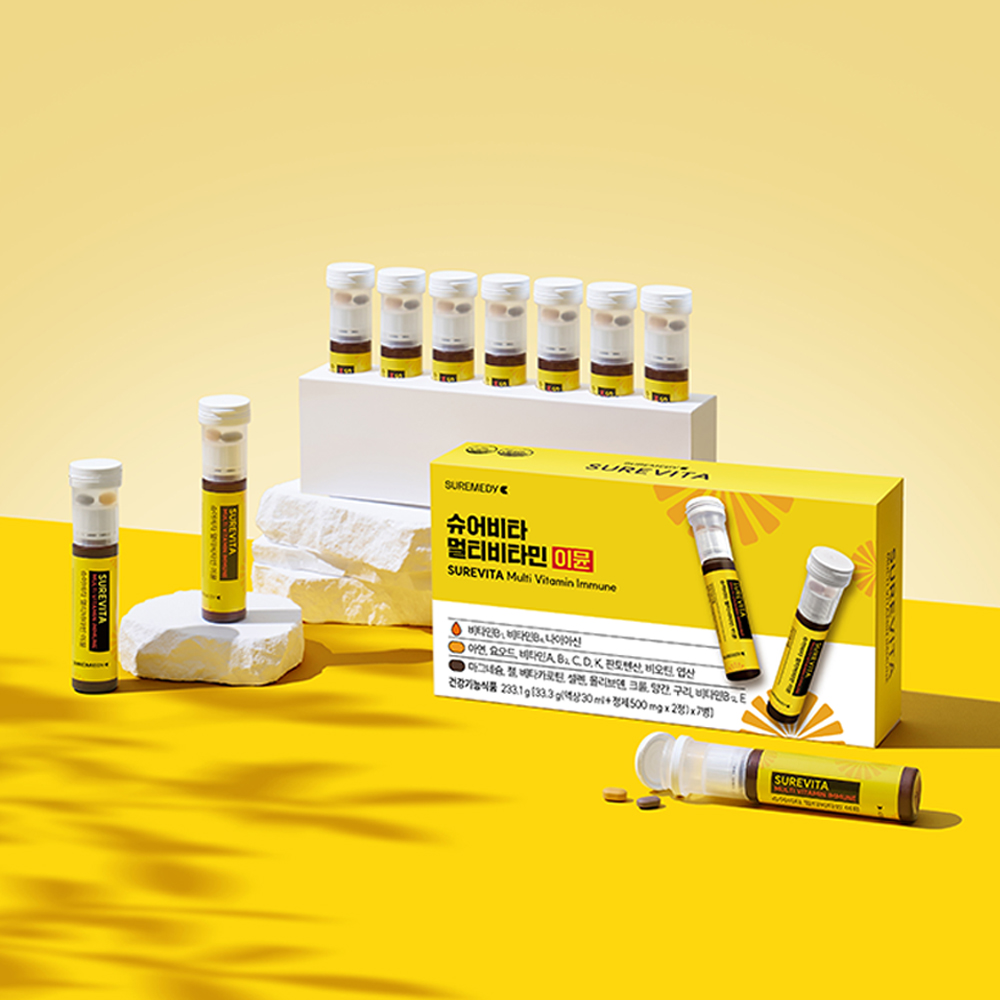 업그레이드 런칭 하루 한병 충전 완료 슈어비타 멀티 비타민 이뮨샷 비타민B군 최대 함량 대용량 30ml 7개입, 4개