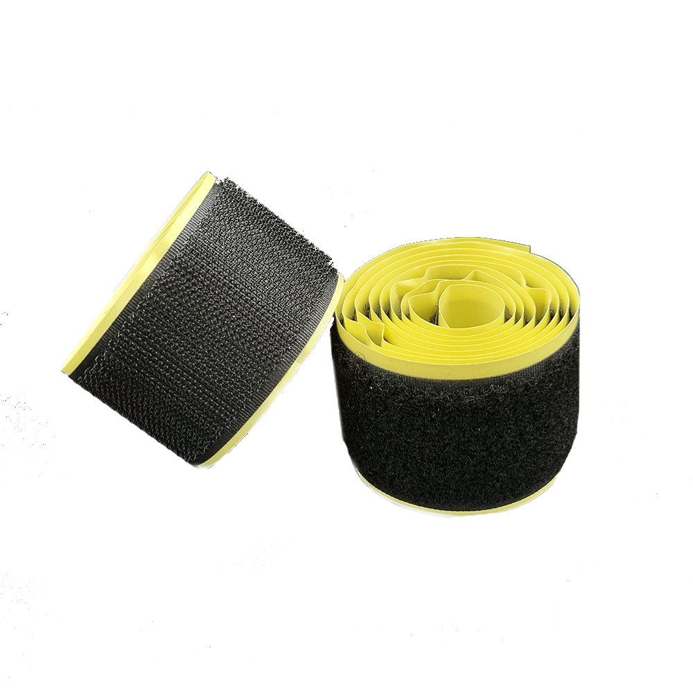 폭 3.8cm 국산 접착벨크로 양면테이프 검정색 거칠이 보들이 1미터씩 - 상세 이미지 3
