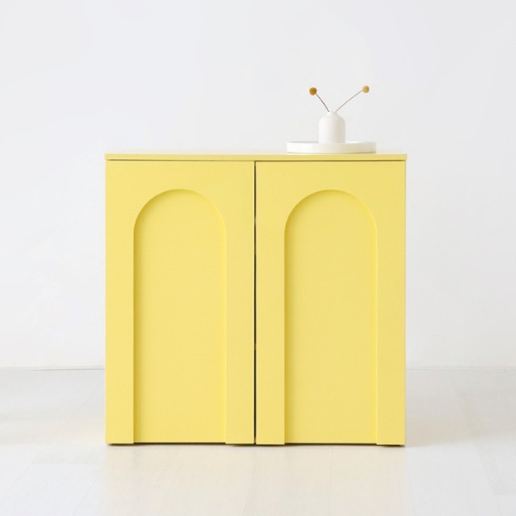 피크 2문 낮은수납장 아치형 800X410X780MM, 2단, 옐로우 2211.0212 - 상세 이미지 4