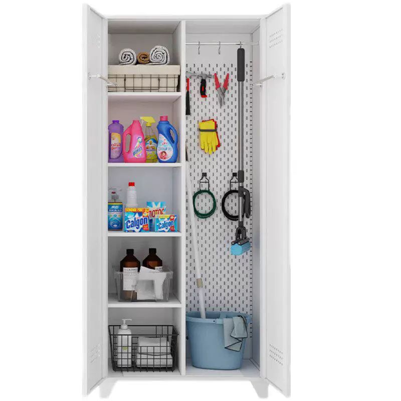 스텐 청소 도구함 청소도구함 대걸레 화장실 보관함 화이트 화이트 단문형 1600x450x400mm - 상세 이미지 5