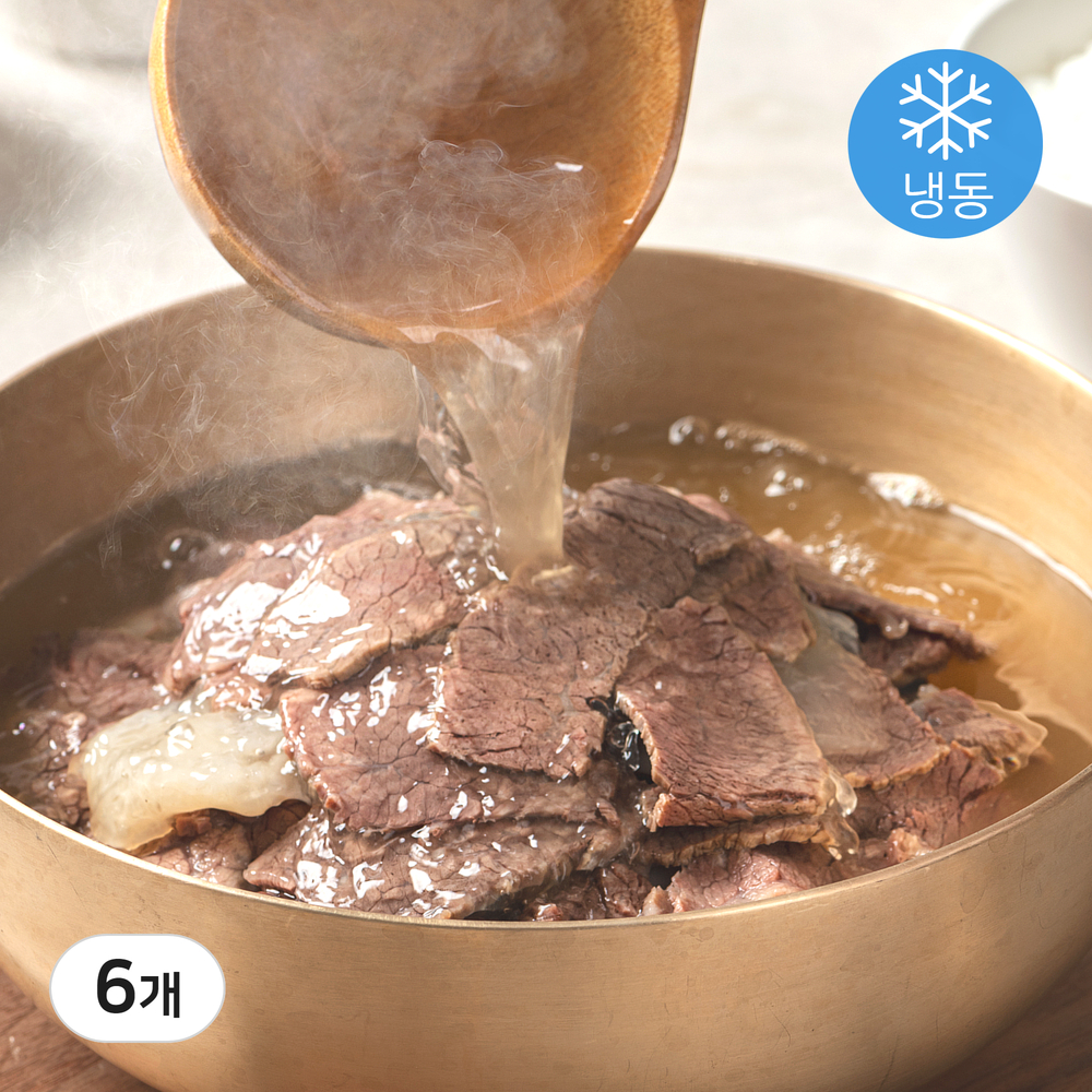 뼈없는갈비탕 고기많은 순살 한우 갈비탕 3인분 1.1kg 6개