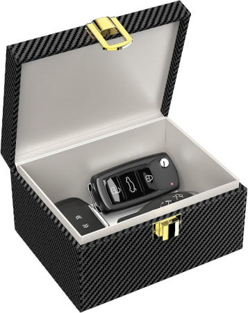 [해외]SAMFOLK 릴레이 공격방지 키케이스상자 스마트 스토리지 전파 차단 신호 자동차 공식 상품가방 3D 탄소