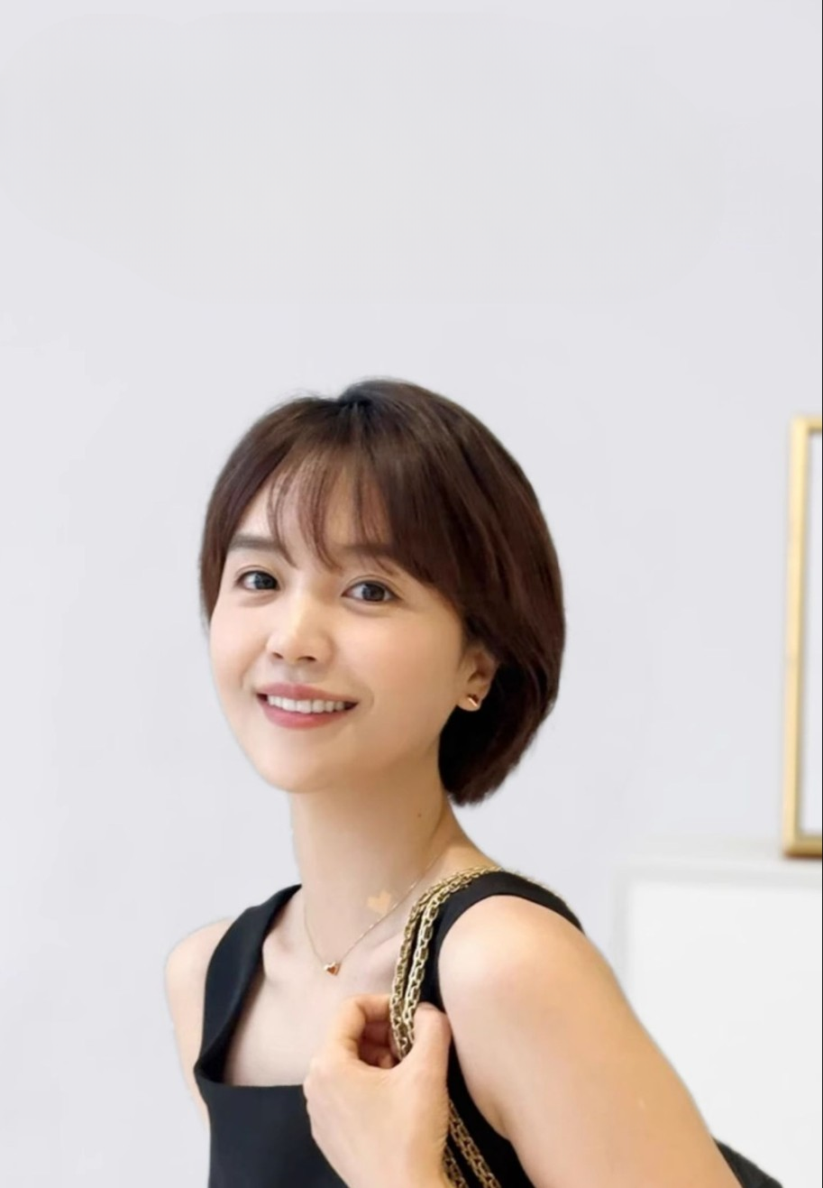 여성용 숏컷 짧은 머리 가발 리얼헤어 항암 엄마 리얼헤어 - 상품 이미지