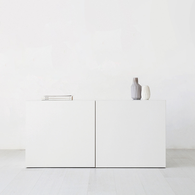피크 2문 넓은수납장 605 1195X415X600MM, 2단, 화이트 0020.9799 - 상세 이미지 5