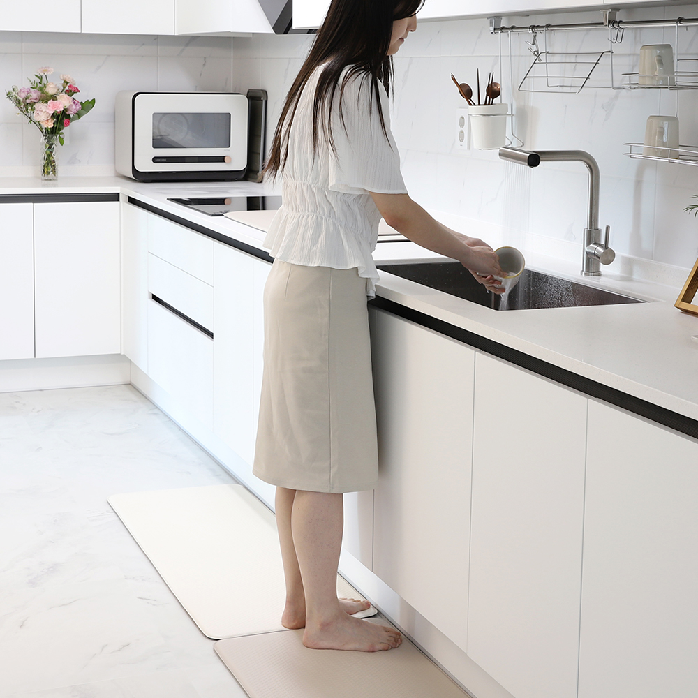 대형 주방 매트 PVC 양면 논슬립 발매트 욕실 현관 베란다 120x44cm