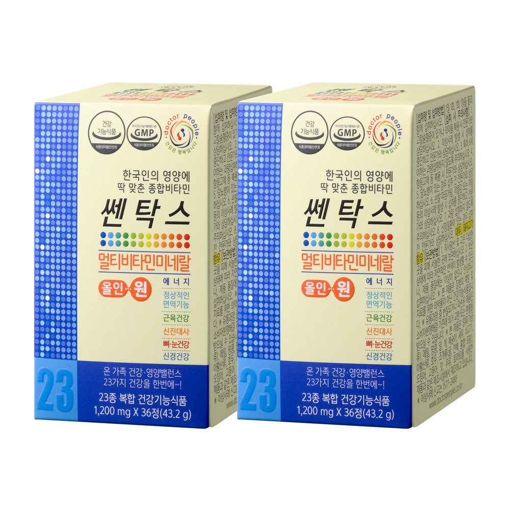 닥터피플 쎈탁스 올인원 멀티비타민 36정(PTP), 2박스 - 상품 이미지