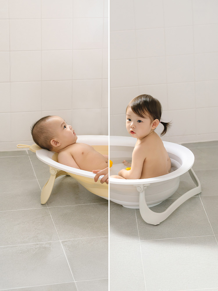 폴레드 허그베어 2in1 아기 욕조 신생아 유아 접이식