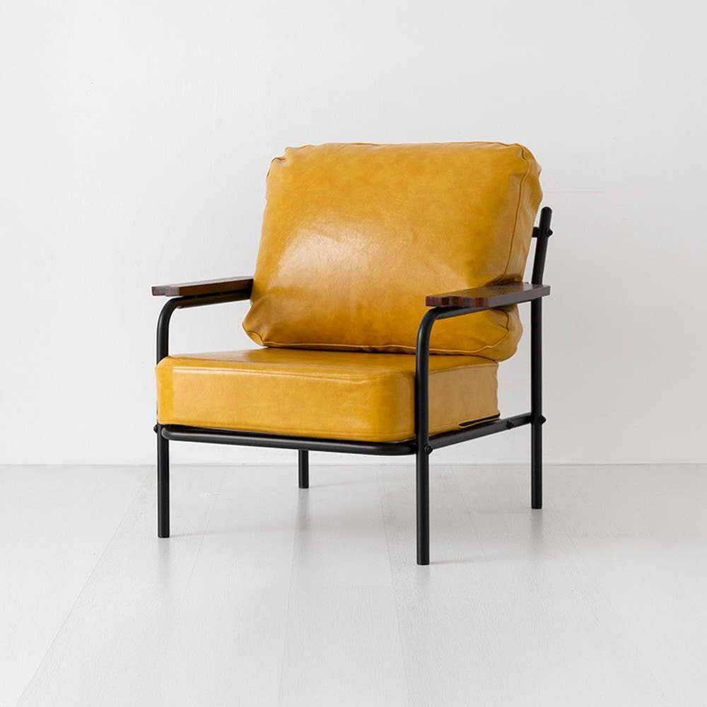 DELU 1인소파 1665 스툴미포함, 옐로우 9830.9337, 1인용